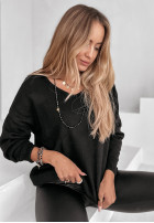 Jumper z dekoltem Hot Tea  in black