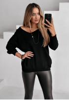 Jumper z dekoltem Hot Tea  in black