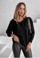 Jumper z dekoltem Hot Tea  in black