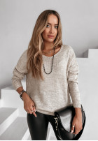 Jumper z dekoltem Hot Tea in beige