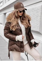 short Pikowana Jacket The Luckiest in chocolate