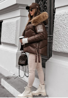 short Pikowana Jacket The Luckiest in chocolate