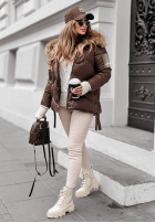 short Pikowana Jacket The Luckiest in chocolate