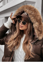 short Pikowana Jacket The Luckiest in chocolate