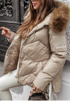 short Pikowana Jacket The Luckiest in beige