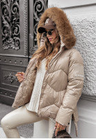 short Pikowana Jacket The Luckiest in beige
