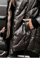 Pikowana Jacket z kapturem Autumn Colors in black