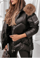 short Pikowana Jacket The Luckiest in black