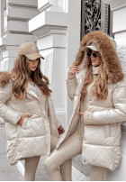 Długa Pikowana Jacket The Luckiest in ecru