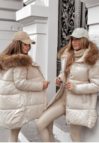 Długa Pikowana Jacket The Luckiest in ecru