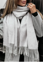 Shawl z frędzlami Closer To Heaven in grey