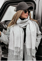 Shawl z frędzlami Closer To Heaven in grey