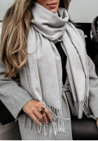 Shawl z frędzlami Closer To Heaven in grey