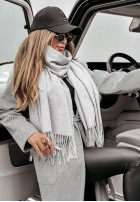 Shawl z frędzlami Closer To Heaven in grey