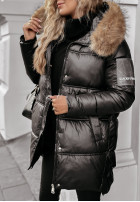 Długa Pikowana Jacket The Luckiest in black