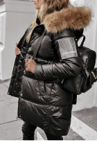 Długa Pikowana Jacket The Luckiest in black