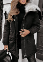 Jacket parka z futerkiem Cool Time in black