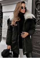 Jacket parka z futerkiem Cool Time in black