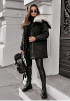 Jacket parka z futerkiem Cool Time in black