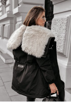 Jacket parka z futerkiem Cool Time in black