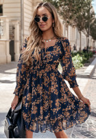 Flora Fantasia blue floral dress with frills