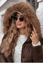 Długa Pikowana Jacket The Luckiest in chocolate