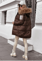 Długa Pikowana Jacket The Luckiest in chocolate