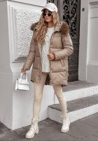 Długa Pikowana Jacket The Luckiest in beige