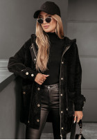 Coat alpaka z kapturem Heavenly  in black