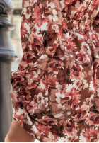 Kwiecista sukienka Art Of Blooms czekoladowa