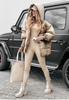 Pikowana Jacket oversize September in camel