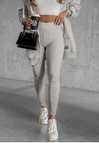 Prążkowane Leggings Siempre in beige Melange