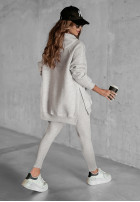 Prążkowane Leggings Siempre in beige Melange