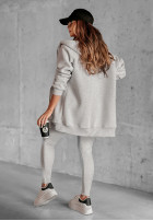 Rozpinana Sweatshirt z kapturem Siempre in beige Melange