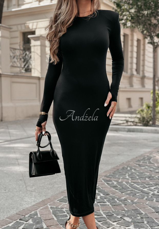 Dopasowana sukienka Femme Finesse czarna