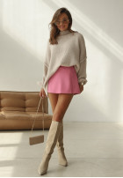 Jumper oversize z bufkami Corazon in beige