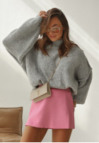 Jumper oversize z bufkami Corazon in grey
