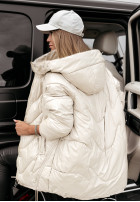 Pikowana Jacket z kapturem Autumn Colors in ecru