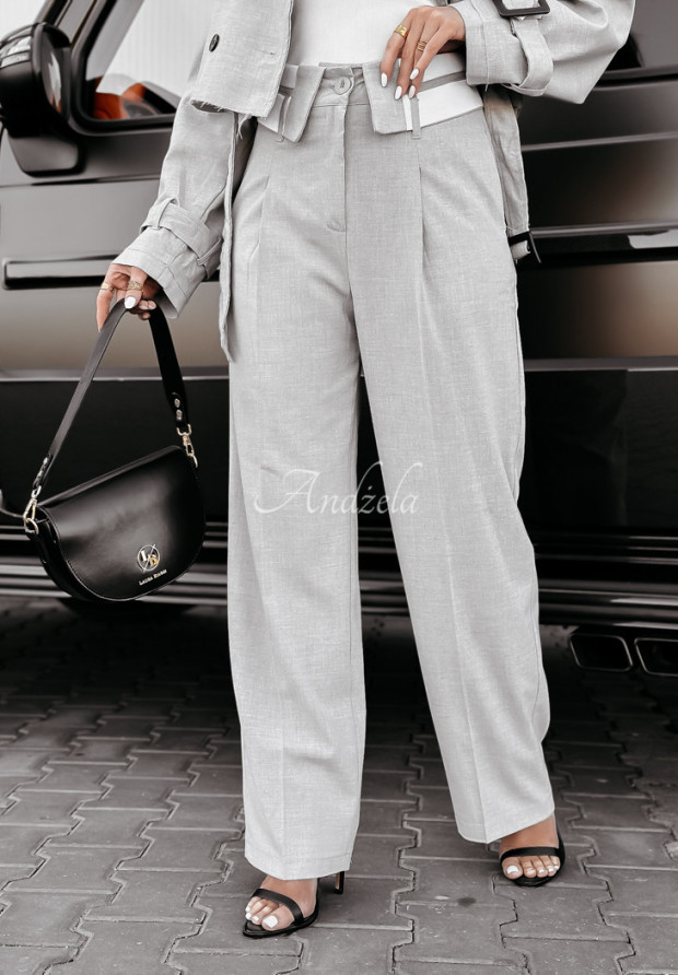Eleganckie spodnie Elite Elegance jasnoszare