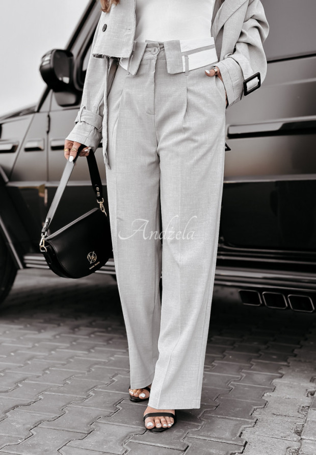 Eleganckie spodnie Elite Elegance jasnoszare