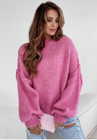 Sweter oversize Magic Hour różowy