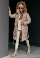 Pikowana Jacket z futerkiem Frostbite in camel