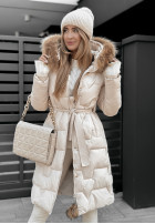 Pikowana Jacket z futerkiem Frostbite in beige