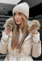 Pikowana Jacket z futerkiem Frostbite in beige