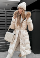 Pikowana Jacket z futerkiem Frostbite in beige