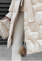 Pikowana Jacket z futerkiem Frostbite in beige