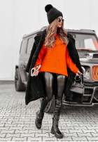 Sweter oversize Manville pomarańczowy