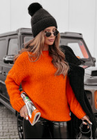 Sweter oversize Manville pomarańczowy