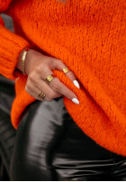 Sweter oversize Manville pomarańczowy