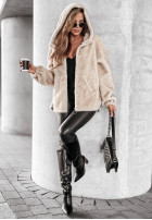 short Jacket futerko White Raven in beige